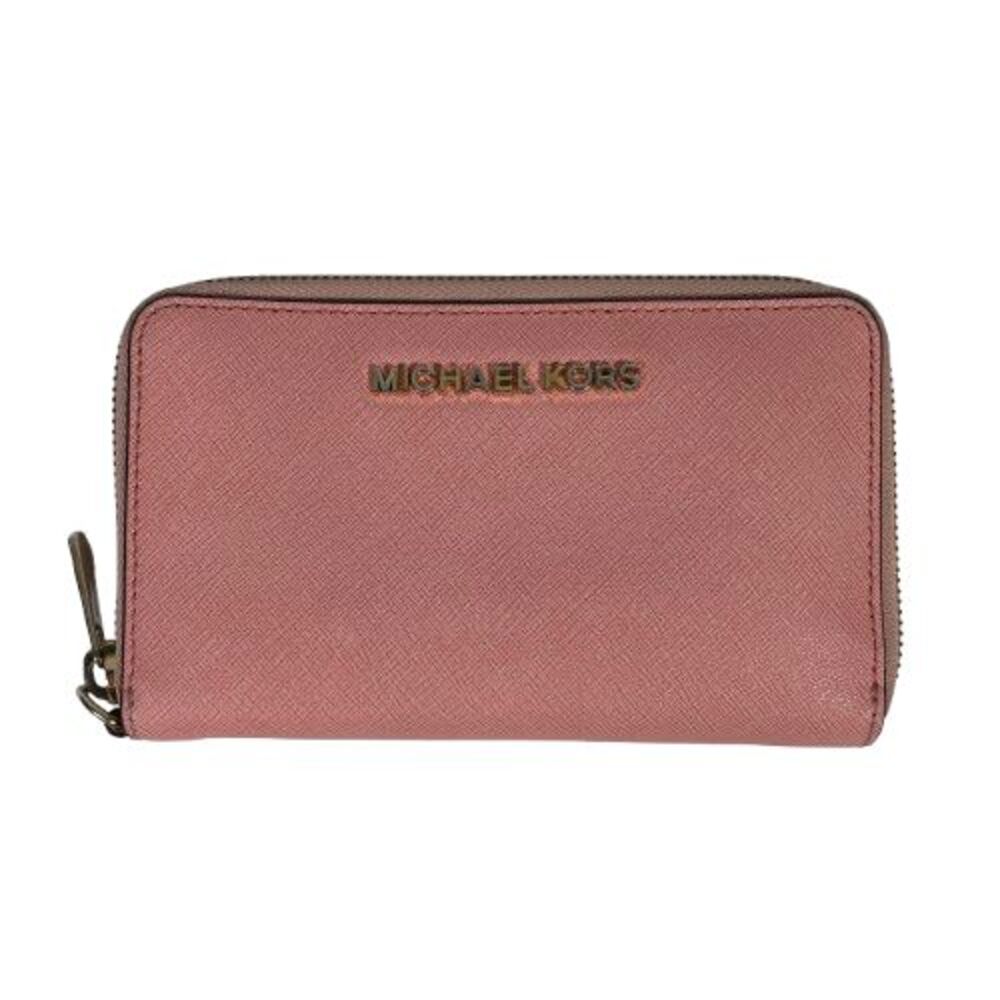 Michael Kors Jet Set Travel Rose Pink Zip Tech Phone Case Wallet Clutch